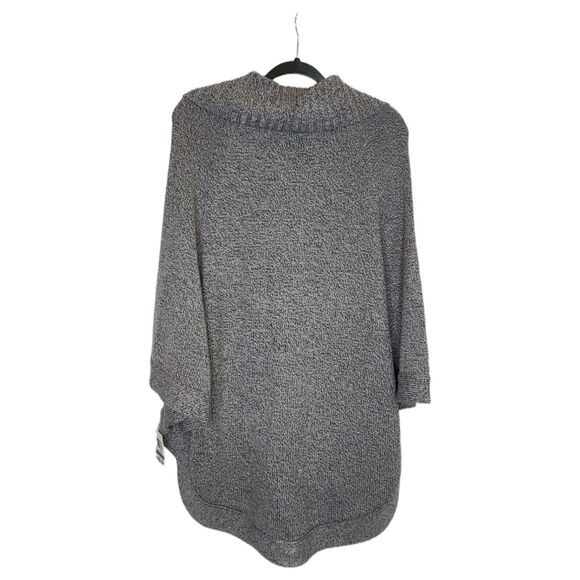 NEW Karen Scott Size LG/XL Smoke Grey Marl Cape Sweater Poncho Open Sleeves - Picture 7 of 7